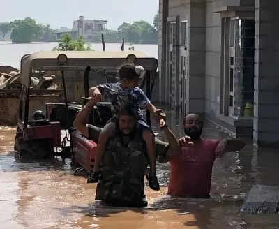 <p>The school complex has been marooned in four to five feet of water</p>