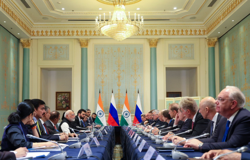 <p>During the bilateral meeting, Modi said India and Russia had stood “shoulder to shoulder even in the most difficult situations”.</p>