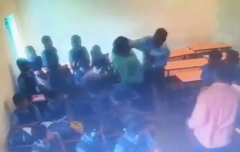 <p>District Education Officer (DEO) J R Daharia told TOI that the fight broke out in a middle school classroom on the premises.</p>