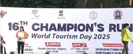 <p> The National Capital celebrated World Tourism Day with the 16th Champion’s Run, held at the Gandhi Darshan site, aimed at boosting awareness and participation in India’s vibrant tourism sector.</p>