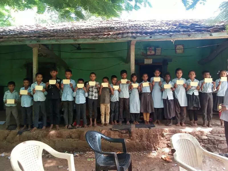 <p>The postcard stated that the Govt Primary School, Damor Fala, was demolished in 2019</p>