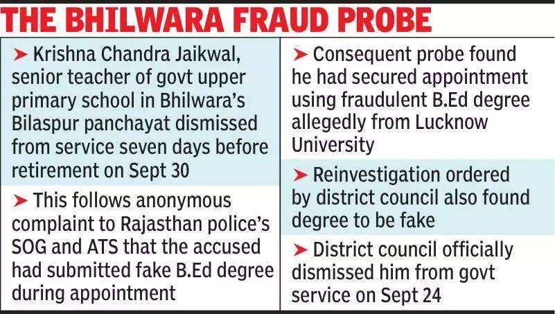 <p>Krishna Chandra Jaikwal, who began his career as a grade 3 teacher at the govt primary school of Mandalia in 1993, was appointed by the Tonk district council that same year</p>