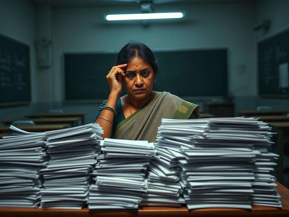<p>Villagers alleged that the teacher, Khurshid, had transformed the school into his personal bedroom, spending his days resting under the ceiling fan while children wander the grounds</p>