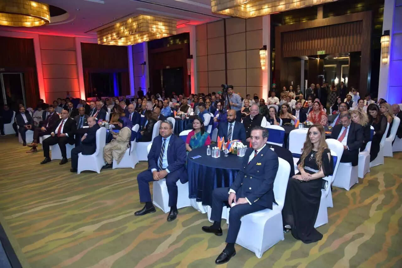 <p>Hall full of distinguished dignitaries at the Armenia’s National Day in New Delhi</p>