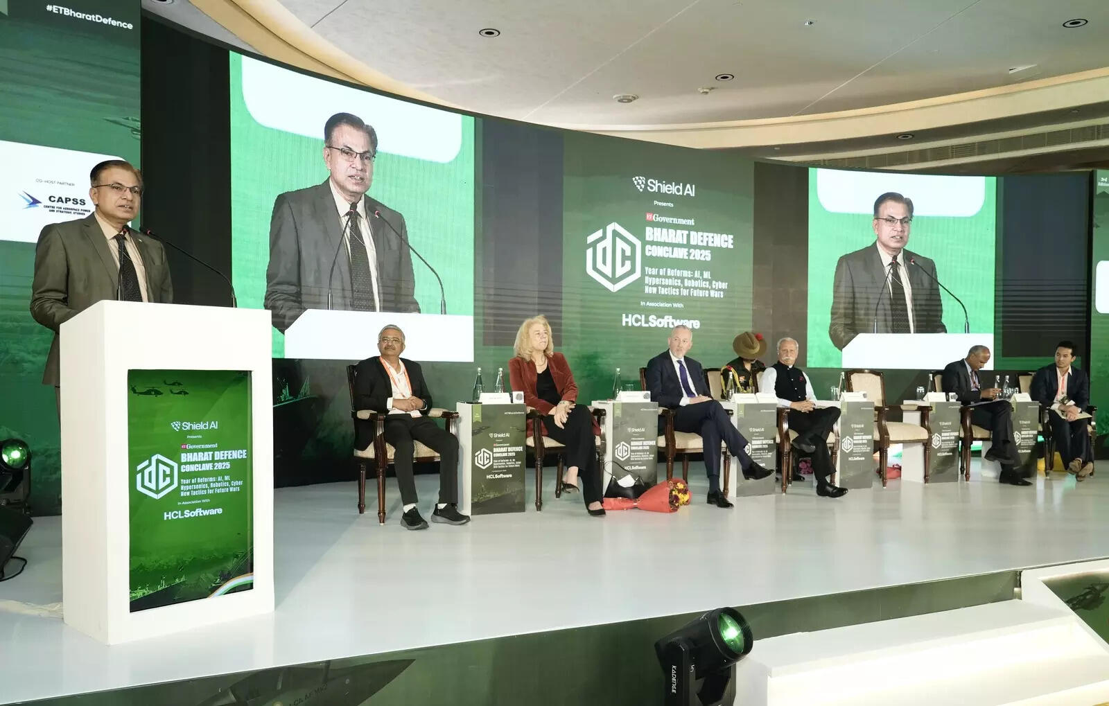 <p>Dr. Rajendra Kumar during his address in the Inaugural Session of the Bharat Defence Conclave</p>
