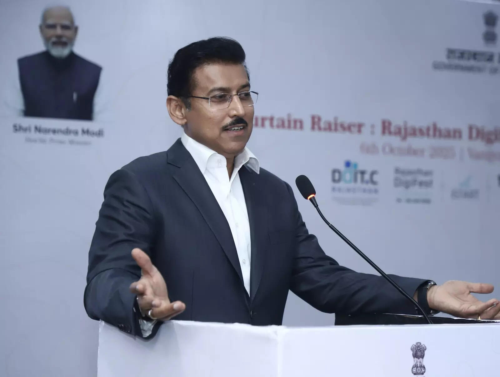 <p>Col. Rajyavardhan Singh Rathore, Minister of Industry & Commerce, Government of Rajasthan</p>