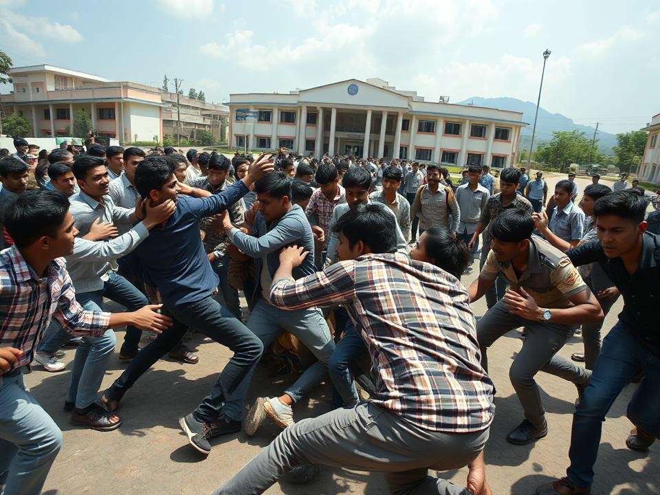 <p>The situation was brought under control by university security, police and other students who were present at the scene. A video of the clash also went viral on social media platforms.</p>