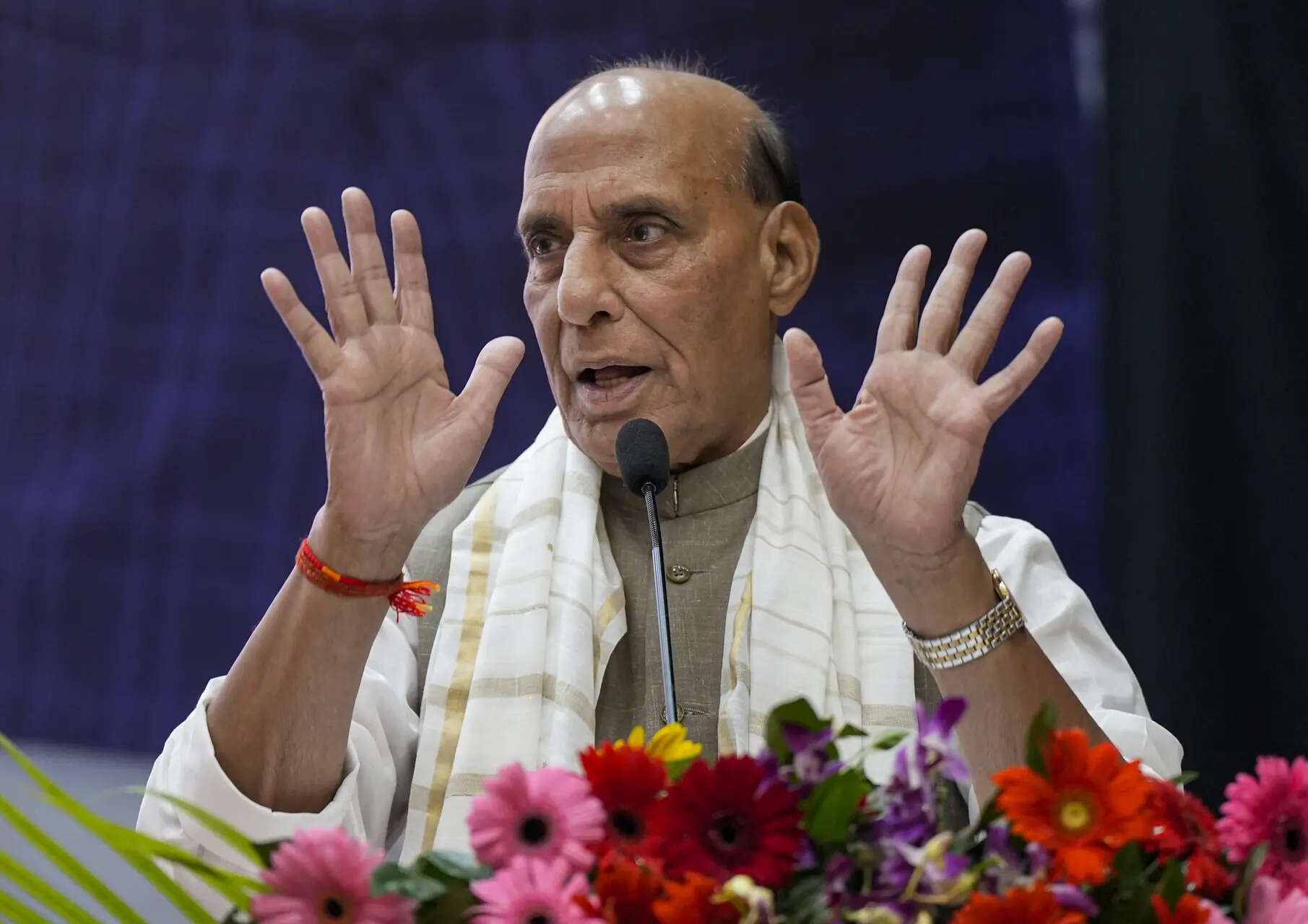 <p>Defence minister, Rajnath Singh.</p>
