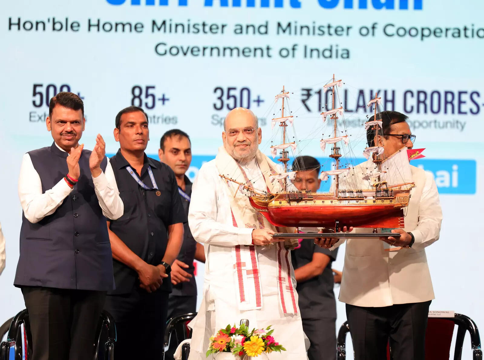 <p>Home Minister Amit Shah at the inauguration of India Maritime Week, Mumbai</p>