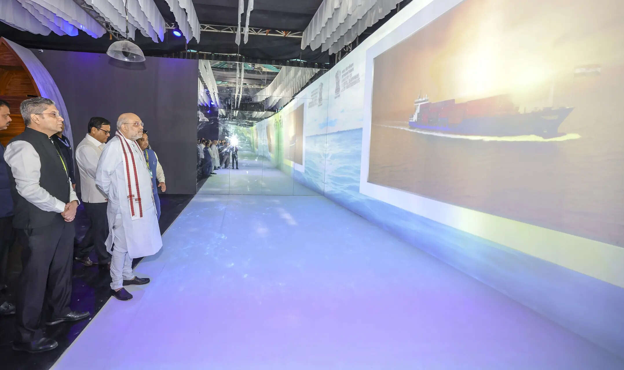 <p>Amit Shah at the India Maritime Week, in Mumbai. </p>