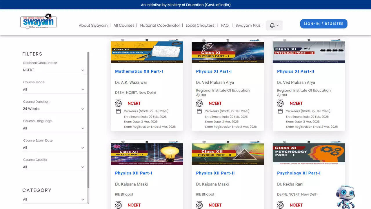 <p>Students can register for the courses through the SWAYAM portal or the mobile app, with no registration fees</p>