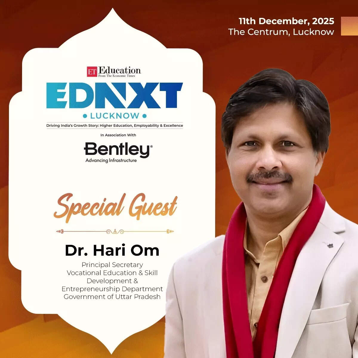 <p>Dr Hari Om, Principal Secretary, Vocational Education & Skill Development & Entrepreneurship Department, Government of Uttar Pradesh</p>