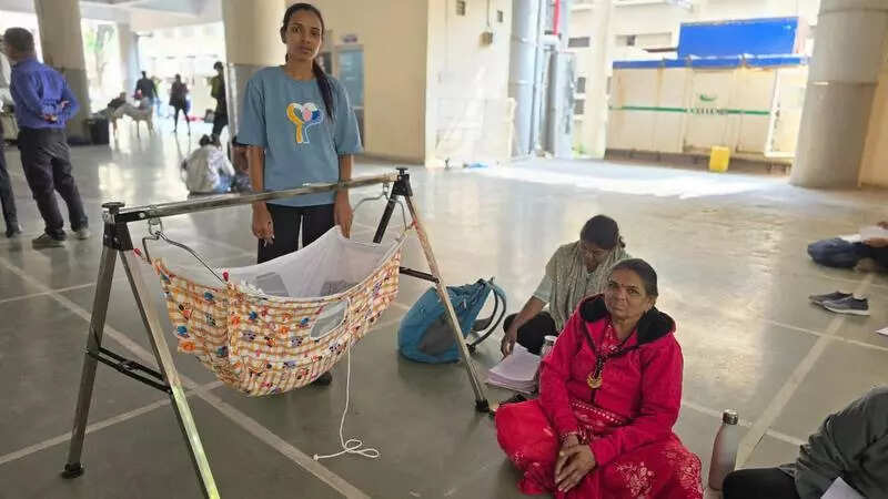 <p>At the Gyanoday centre — which can accommodate 2,600 students at a time — SPU sets up a safe, supervised zone with three cradles outside classrooms while the young mothers write their exams.</p>