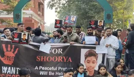 <p>The news of his death triggered widespread anger as parents and students gathered outside the school</p>