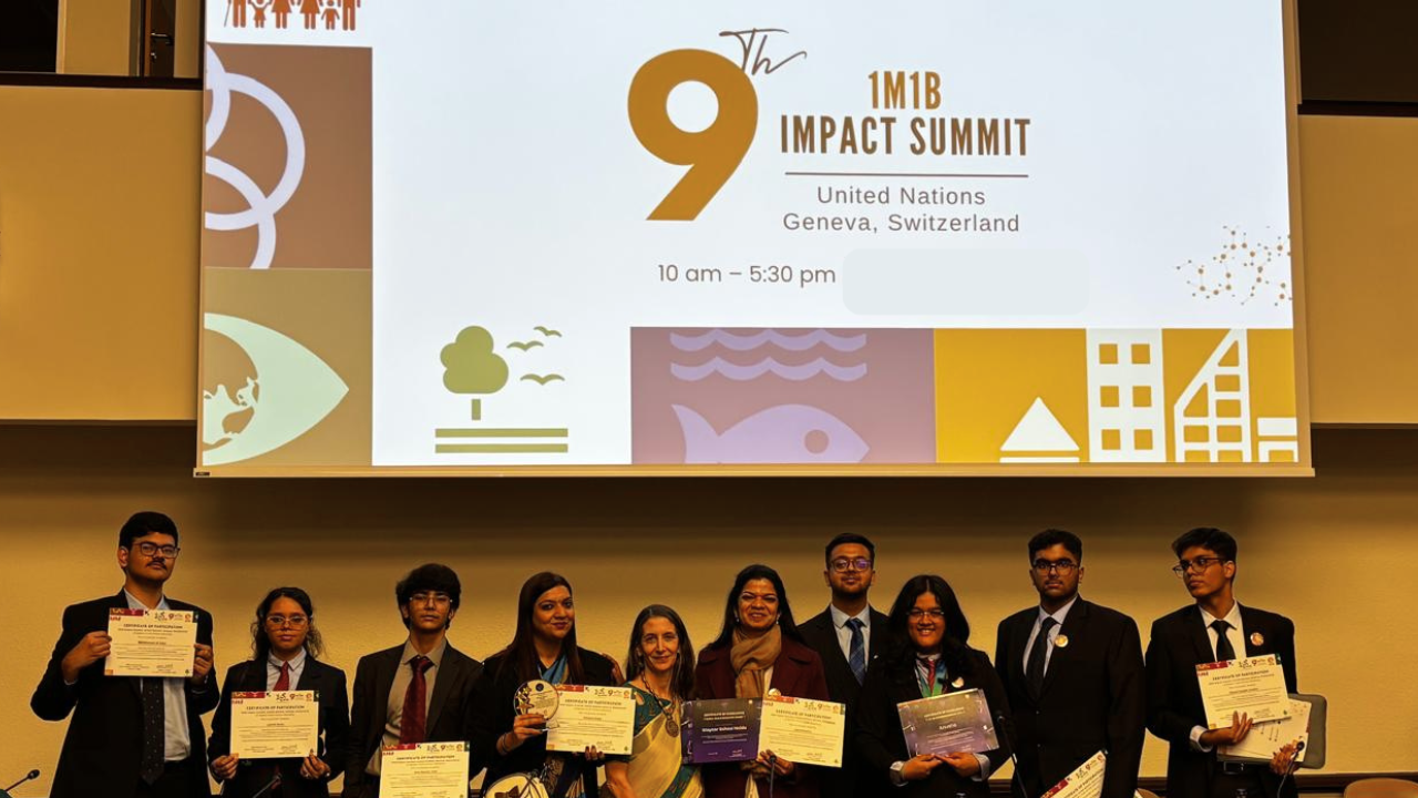 <p>A seven-member student team from Mayoor School presented a project on SDG 14: Life Below Water, focusing on ocean and water health. </p>