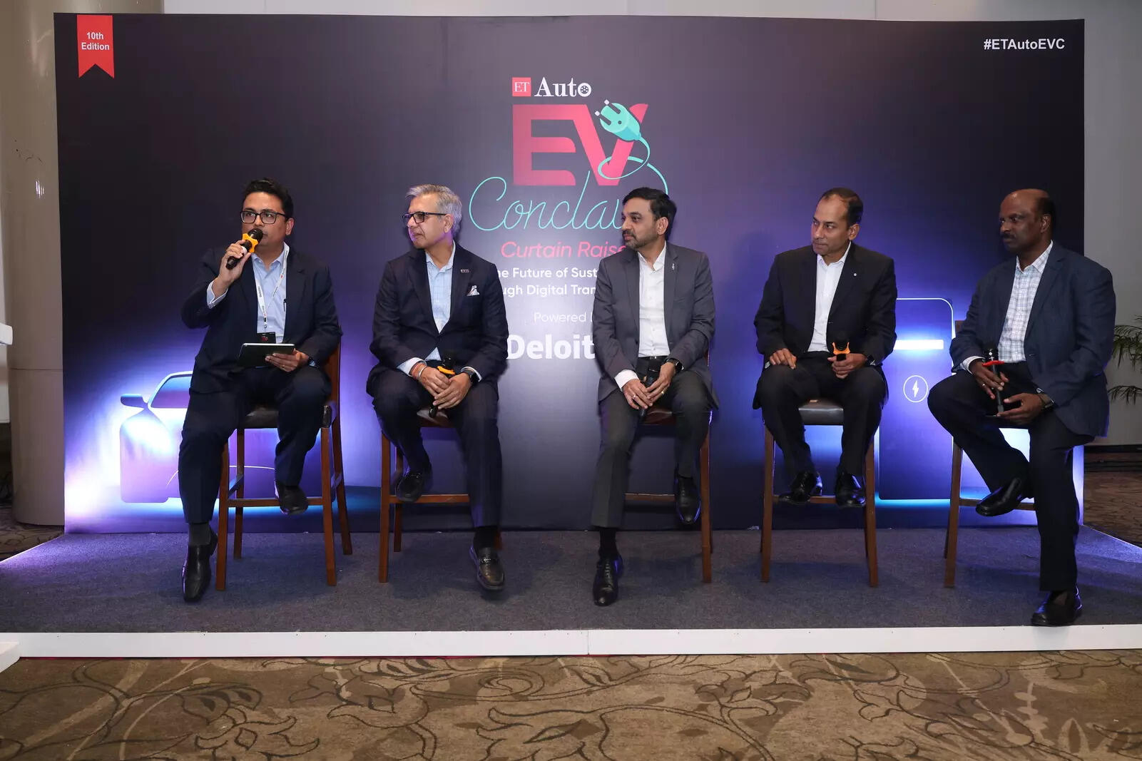 <p>Moderated by Atul Jairaj of Deloitte India, the panel featured leaders from Olektra EV, ACMA, ZF Commercial Vehicles, and Ola Electric.</p>