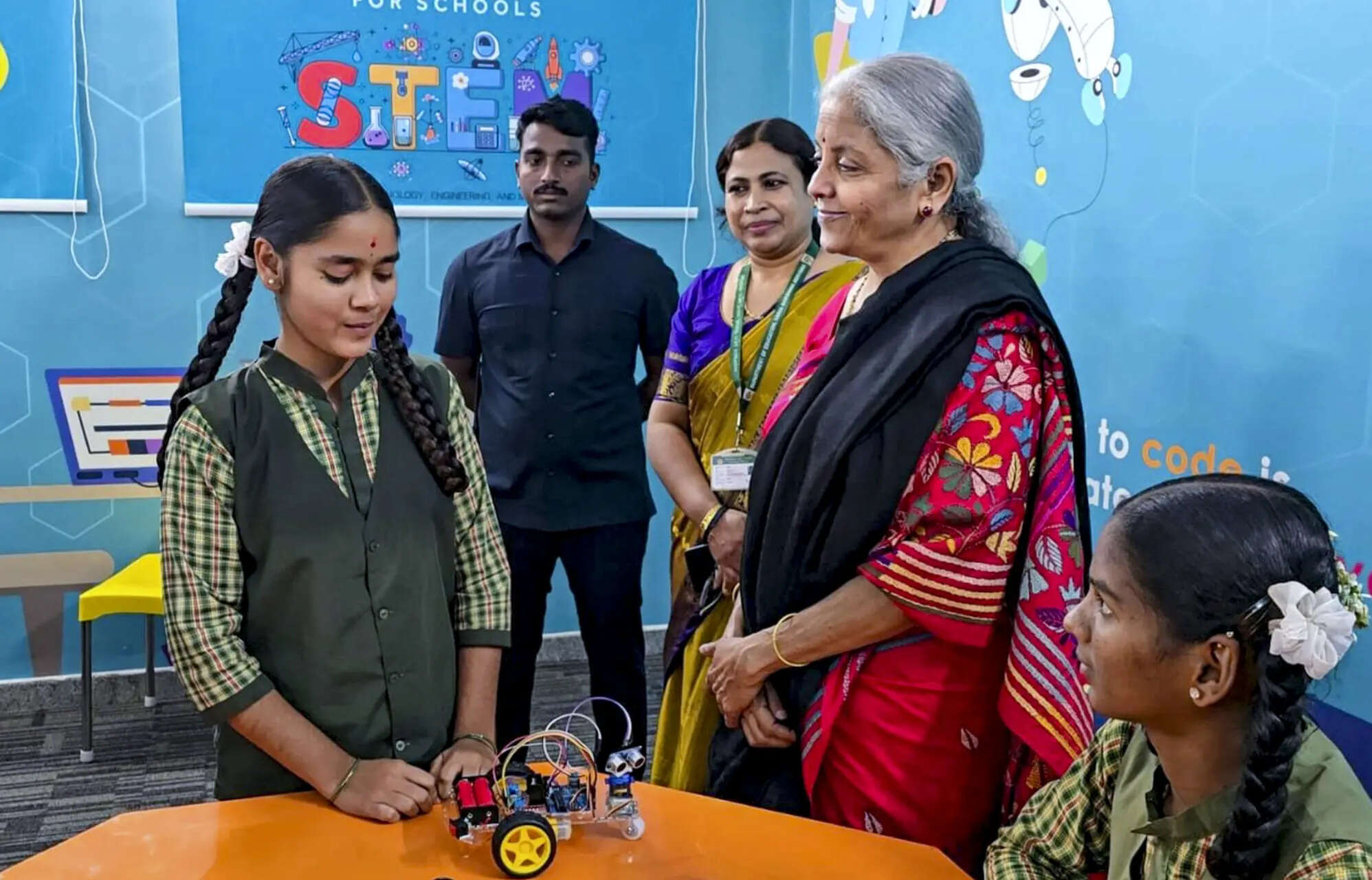 FM Sitharaman launches 'VijAIpatha' labs in govt schools in Karnataka,  ETEducation