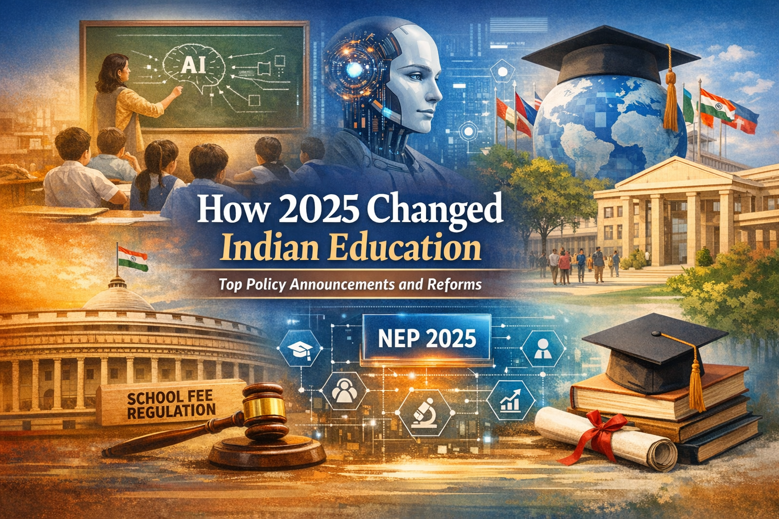 <p>Indian education Top policy announcements and reforms 2025</p>