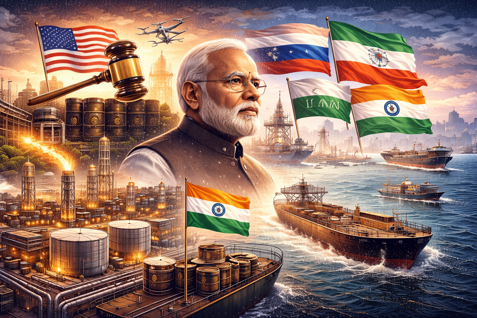 <p>In 2025, US oil sanctions emerged as a key force reshaping India’s energy strategy, inflation management and diplomatic balancing amid a shifting global order.</p>