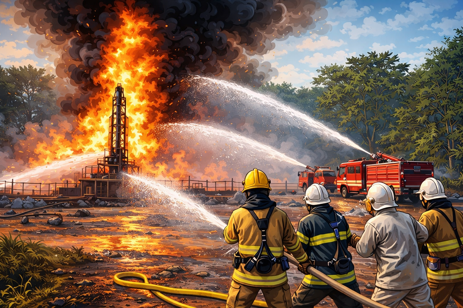 <p>The area around the well has been cordoned off, cooling operations have commenced, and Crisis Management Teams (CMT and RCMT) have been mobilised, ONGC said.</p>