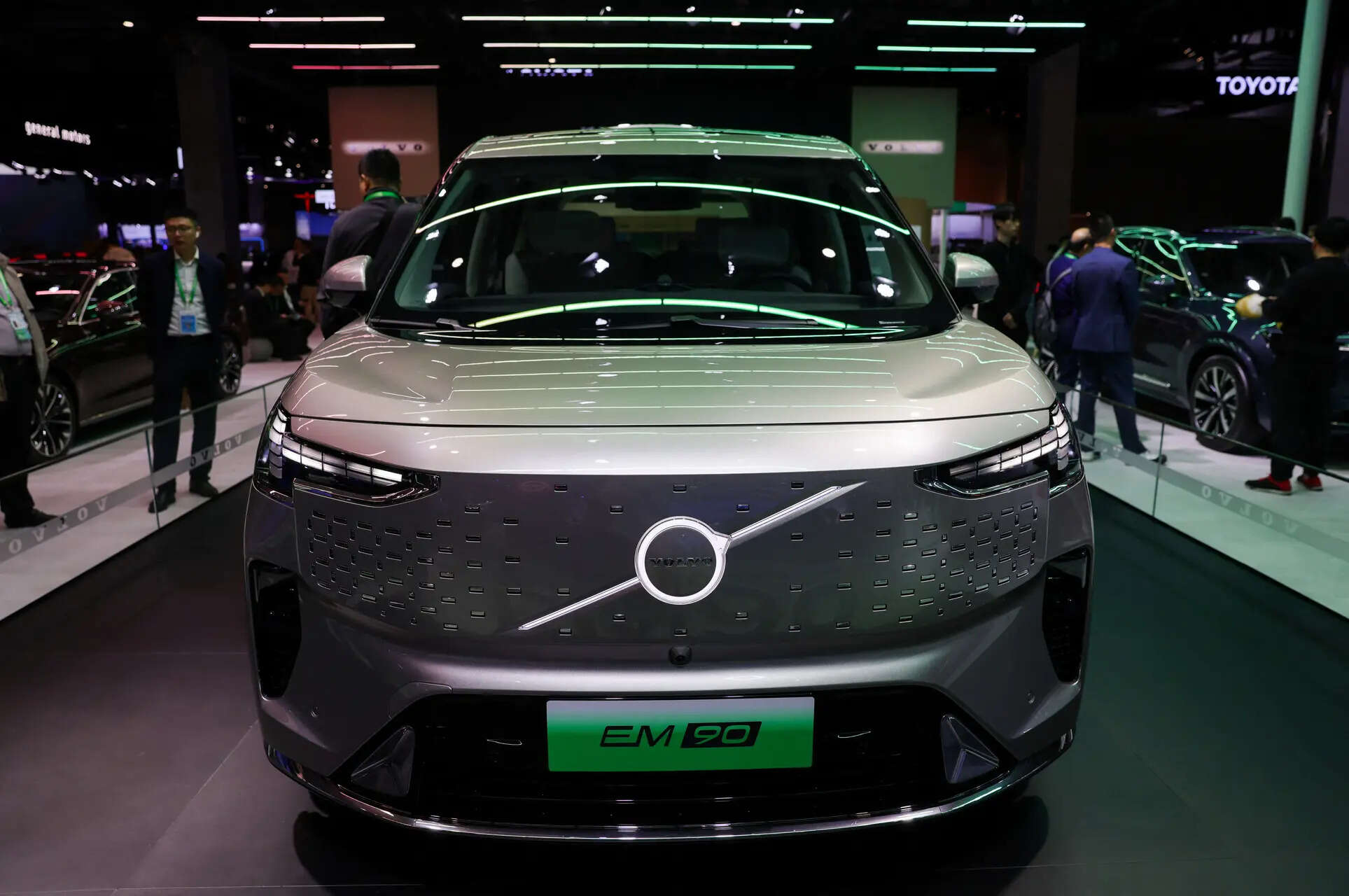 Volvo EM 90 electric car is displayed at the companys booth in China
