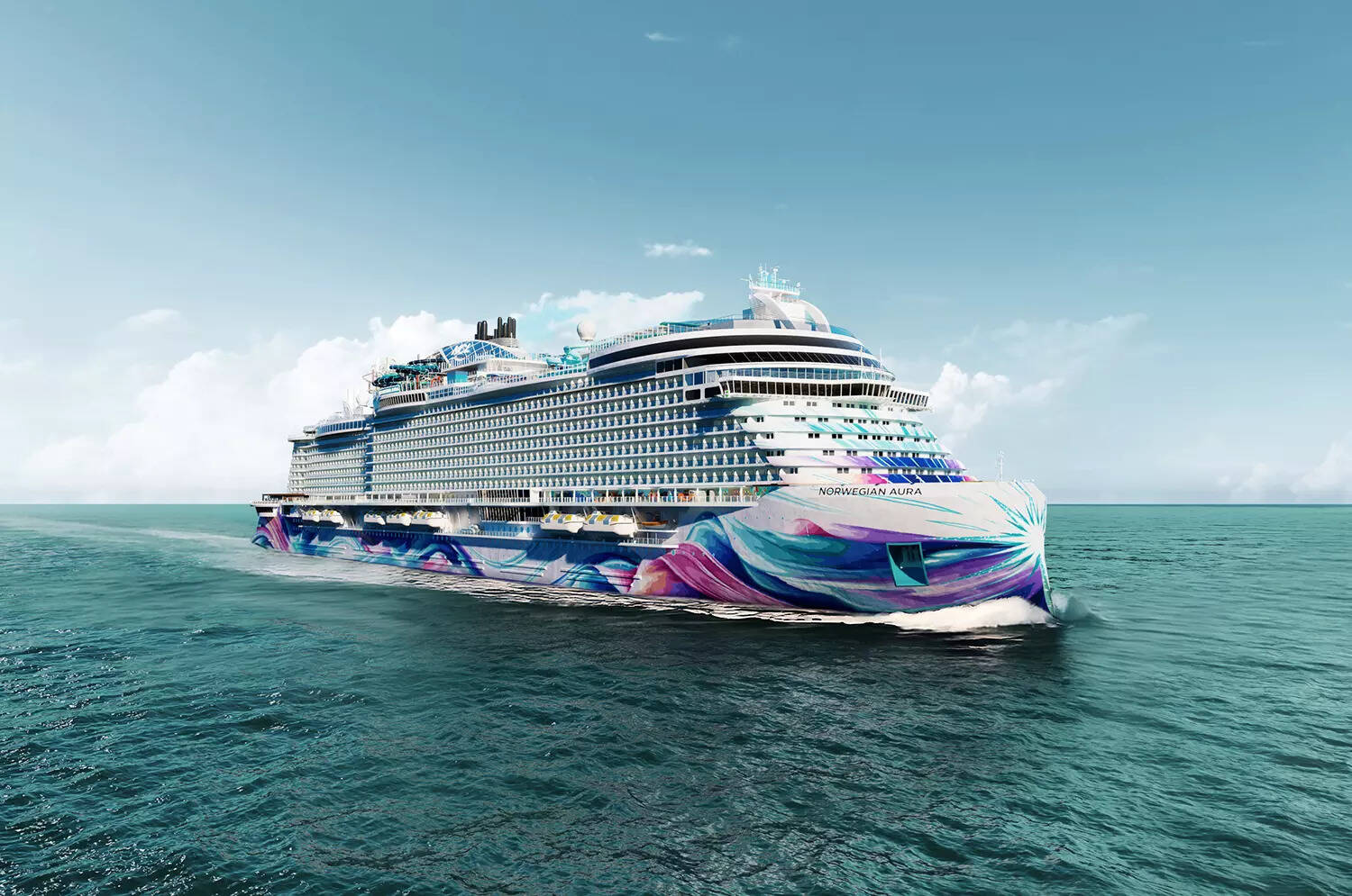 

<p>Norwegian Cruise Line opens bookings for Norwegian Aura, Its largest ship to date</p>
<p>“/><figcaption class=