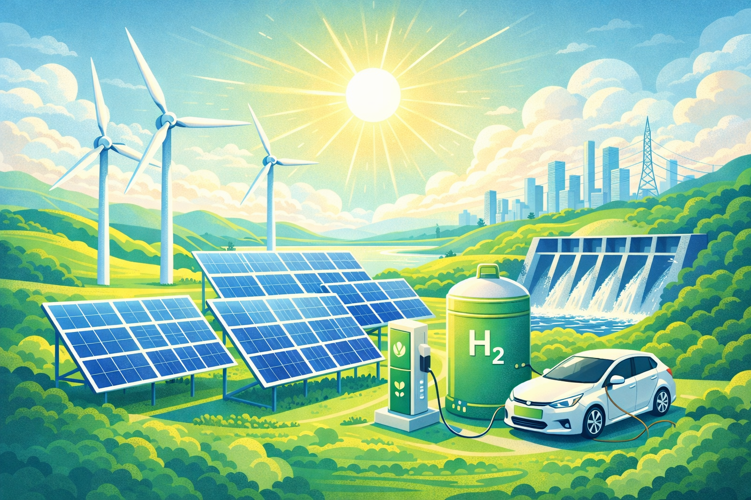 

<p>30 नवंबर, 2025 तक, भारत की कुल स्थापित बिजली उत्पादन क्षमता में नवीकरणीय ऊर्जा का हिस्सा लगभग 49.83 प्रतिशत था, जो देश के ऊर्जा मिश्रण में संरचनात्मक बदलाव को दर्शाता है। </p>
<p>“/><figcaption class=