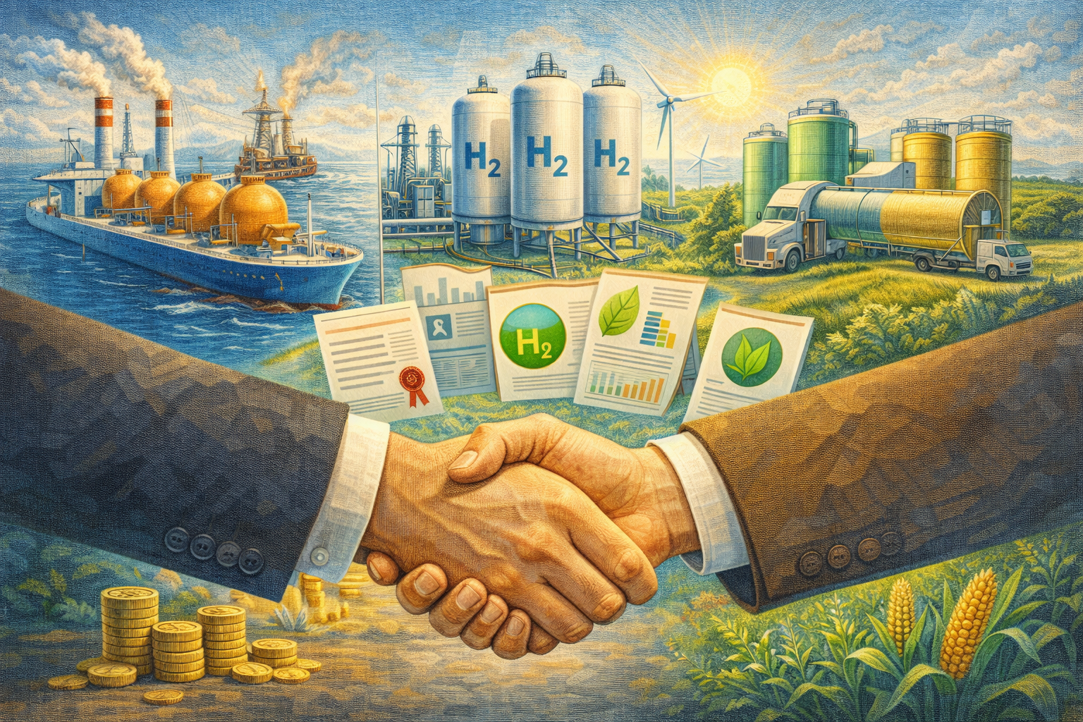 

<p>सौदों में बढ़ोतरी अगली पीढ़ी की स्वच्छ ऊर्जा प्रौद्योगिकियों को आगे बढ़ाने के साथ-साथ निकट अवधि की गैस आपूर्ति को सुरक्षित करने के लिए भारत के दोहरे प्रयास को रेखांकित करती है।</p>
<p>“/><figcaption class=