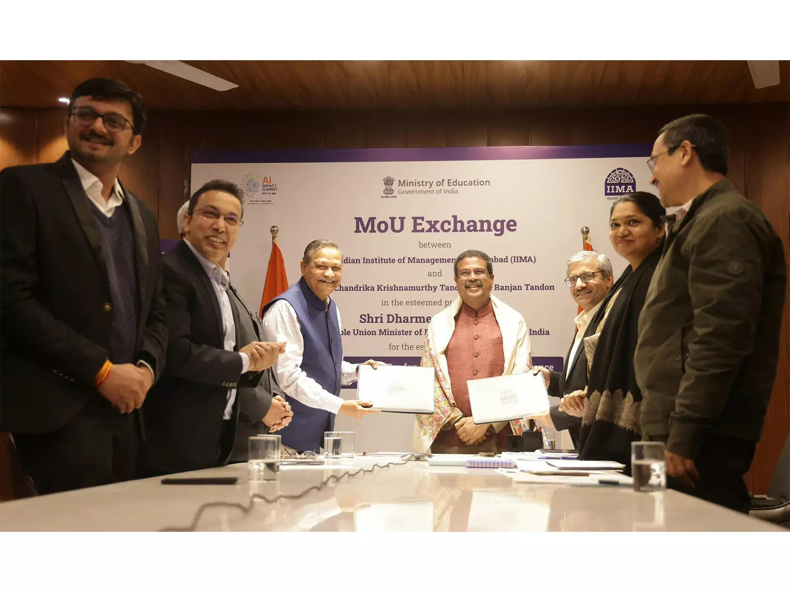 <p>Speaking on the occasion, Dharmendra Pradhan expressed his happiness to witness the exchange of the MoU for setting up the Krishnamurthy Tandon School of Artificial Intelligence at IIM Ahmedabad. <br></p>