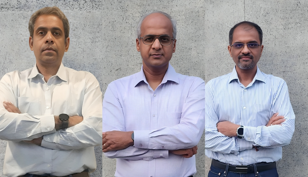 

<p>बाएं से दाएं, मोजरो में अमित कुलकर्णी (सह-संस्थापक और सीटीओ), रंगनाथ सीतारमू (सह-संस्थापक और सीओओ) और किशन अश्वथ (सह-संस्थापक और सीईओ)।</p>
<p>“/><figcaption class=