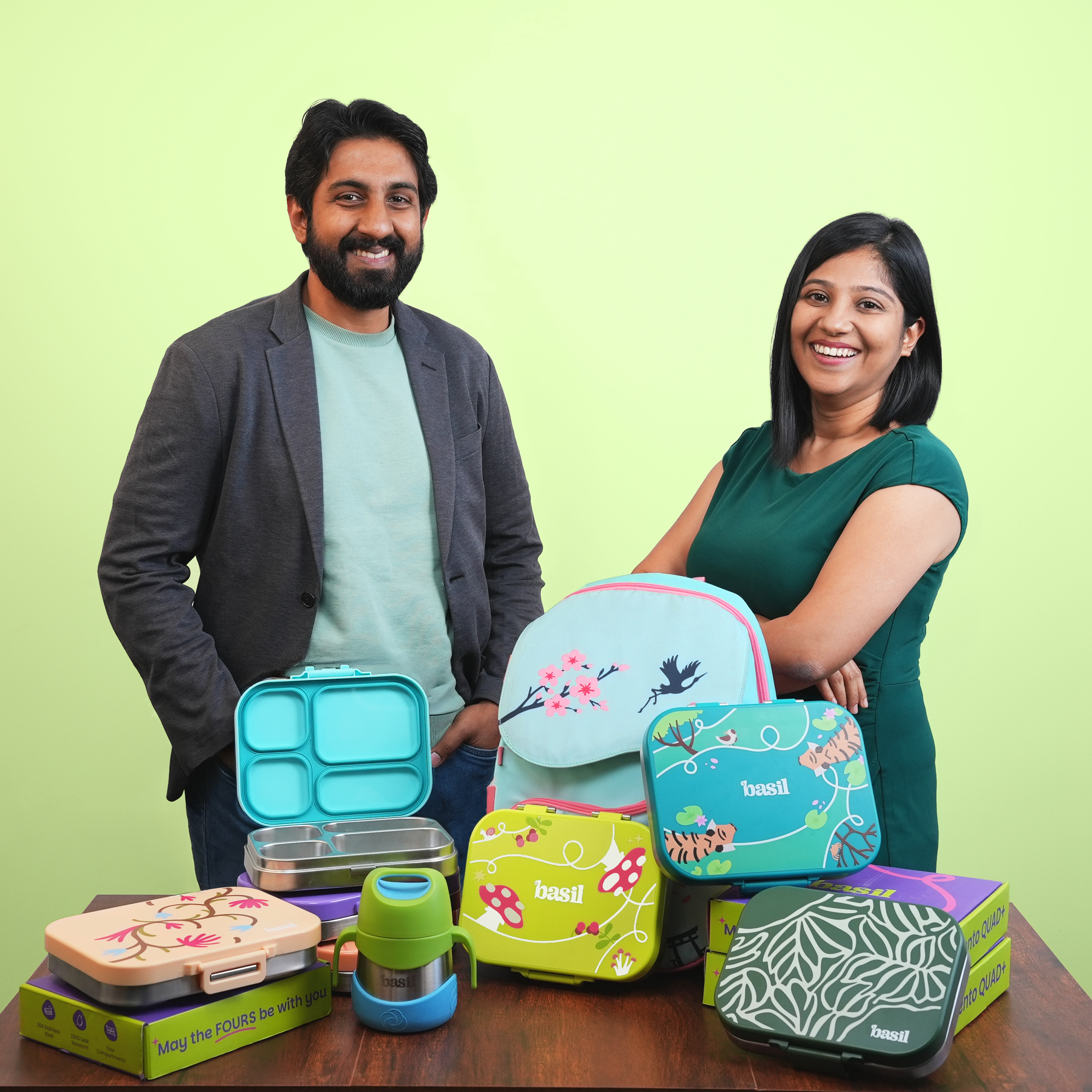 <p>Founded in 2024 by Harini Rajagopalan, formerly with Amazon and Flipkart Group, and Muraleedharan, formerly with Uber India, Basil began with compartment-style lunchboxes, also known as bento boxes.</p><p>“><figcaption class=
