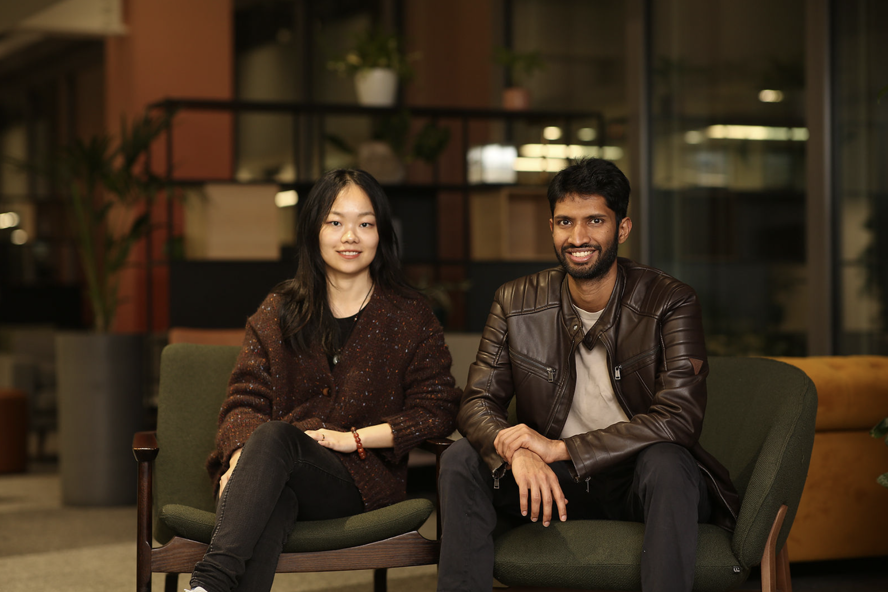 <p>From Left Lannan Jiang, Co-founder, Tattvam AI and Bragadeesh Suresh Babu, CEO & Co-founder, Tattvam AI</p><p>“><figcaption class=
