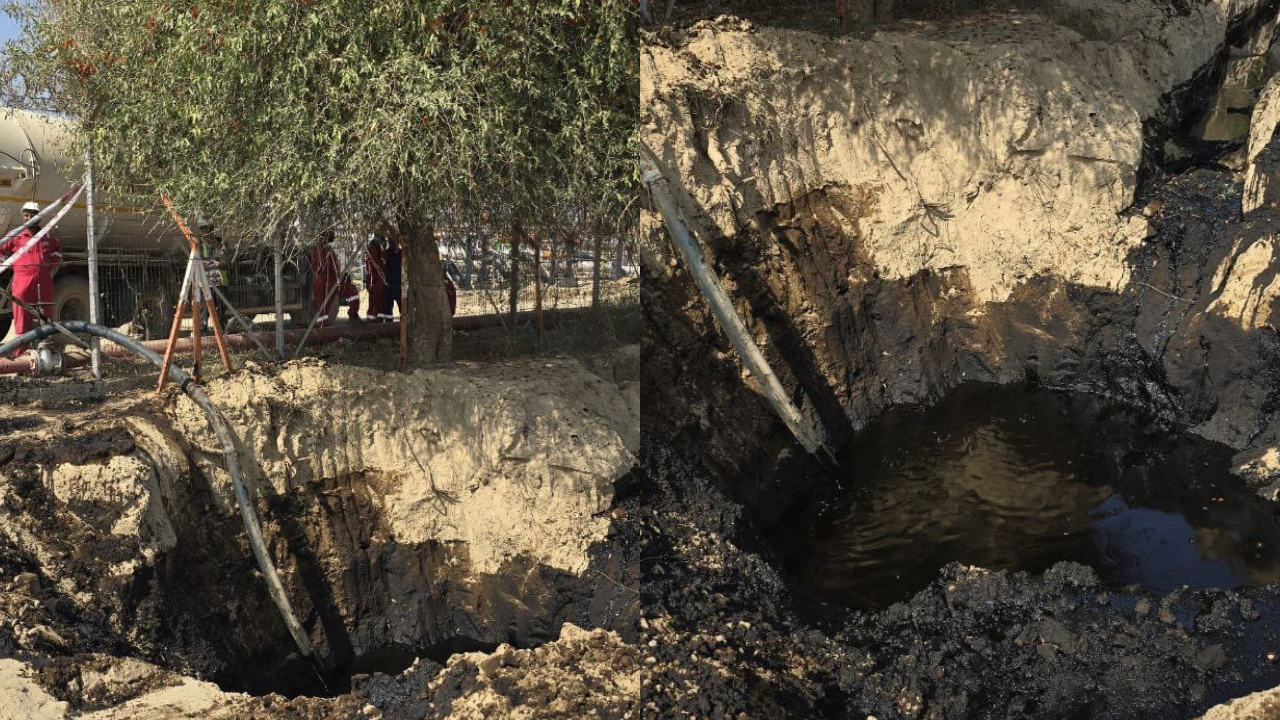 <p>Crude oil is seeping from the soil in Barmer's Kau Kheda village near the Aishwarya oil field, prompting Cairn Oil & Gas to halt production and evacuate the liquid. </p>