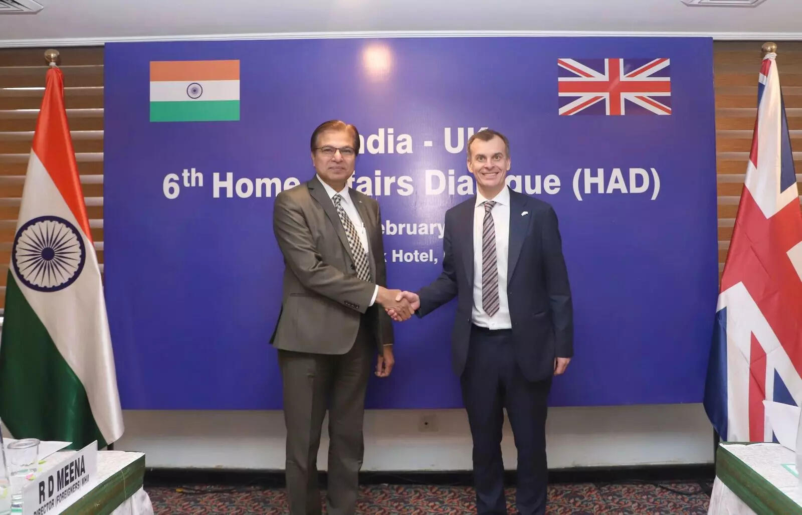 <p>The Indian delegation was led by Secretary (Border Management), Dr. Rajendra Kumar and the UK delegation was led by Second Permanent Secretary, Home Office, Simon Ridley.</p>