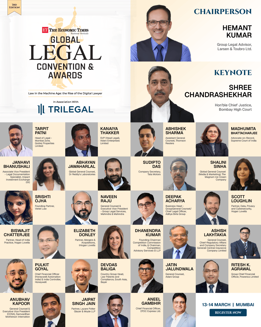 <p>ETLegalWorld presents Global Legal Convention and Awards 2026 on 13 & 14 March 2026</p>