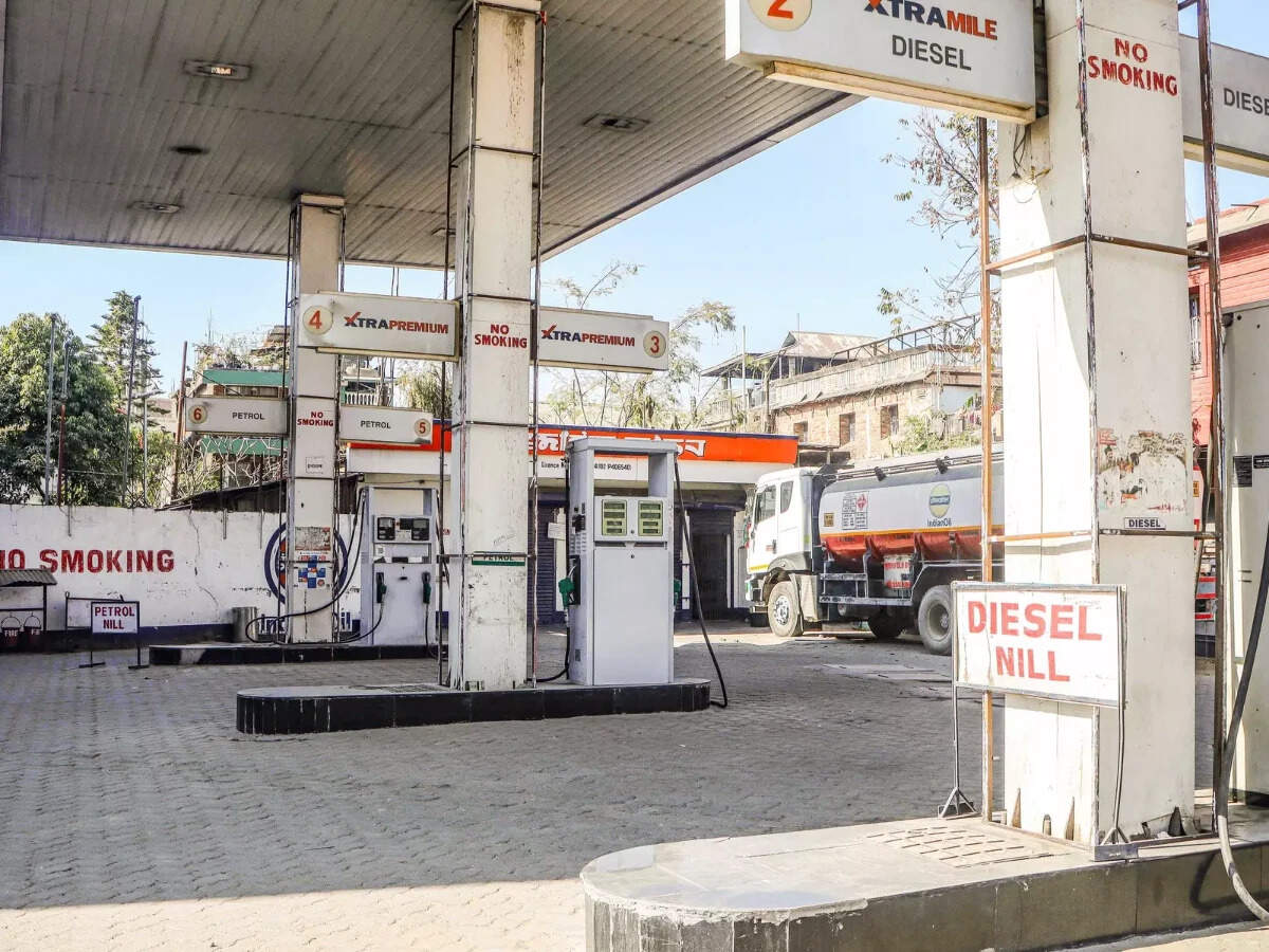 <p>A petrol pump operated by a state-owned fuel retailer.</p>