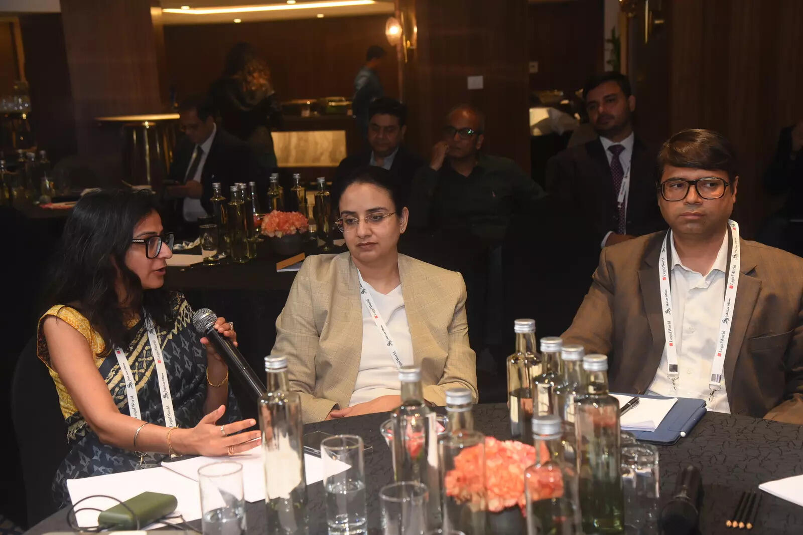 <p>Nidhi Minocha, Group General Counsel, JK Cement Ltd; Preet Sethi, Deputy General Counsel, Vedanta Group; Rajdutt Shekhar Singh, Partner, S&A Law Offices. <em>[from Left to Right]</em></p>