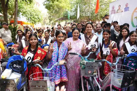 <p>Highlighting mobility challenges faced by schoolgirls, she added, "Many girls face challenges while travelling to and from school. Through this 'Vidya Vahini' initiative, we will provide bicycles to girls entering Class 9 so that they can commute easily during their school years."<br></p>