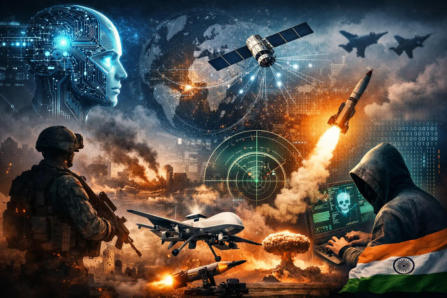 <p>Beyond the battlefield: conflict now spans cyber networks, space assets and nuclear shadows.</p>