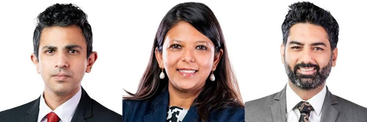 <p>Minhaz Lokhandwala, Rashi Saraf and Sidharth Manchanda </p>