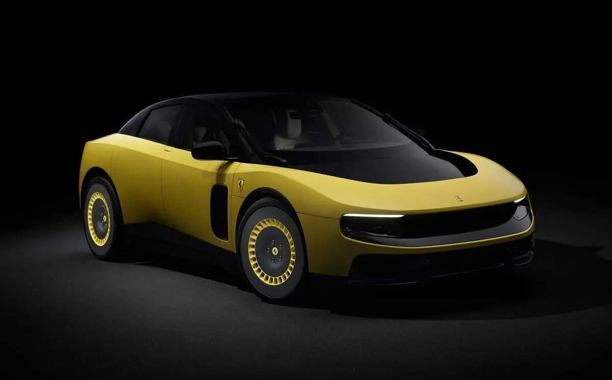 

<p>The new model is a four-door, five-seat family car that looks nothing like the Italian marque’s usual fare of low-slung, petrol-powered sports ‌cars.</p>
<p>“/><figcaption class=