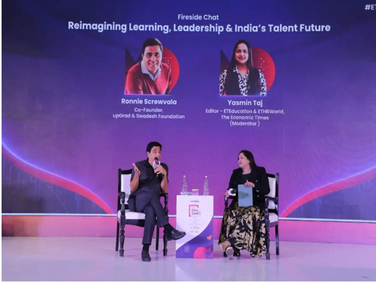 Ronnie Screwvala during a fireside chat at ETEducation Annual Education Summit 2026 in New Delhi.