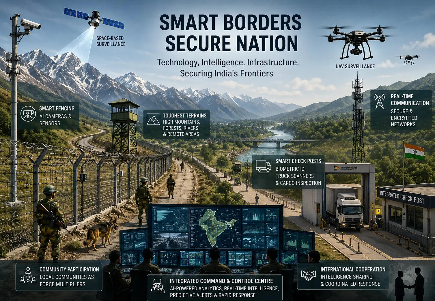 <p>Border management needs to shift from reactive border control to proactive and dynamic situational awareness, aligned with evolving threats and broader national security and resilience objectives. </p>