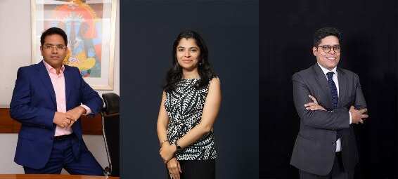 <p>Senior Partner Hardeep Sachdeva, Senior Partner Priyamvada Shenoy and Partner Gaurav Priyadarshi at AZB & Partners</p>