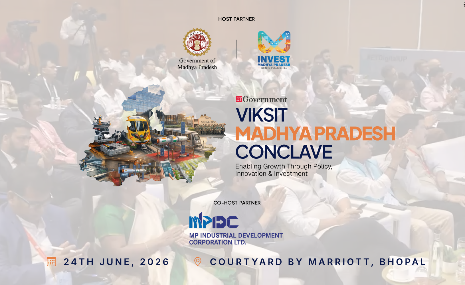 <p>The conclave will be inaugurated by Dr. Mohan Yadav, Chief Minister of Madhya Pradesh, who will deliver the keynote address during the inaugural session titled “Transforming Madhya Pradesh into a Trillion-Dollar Economy.”</p>