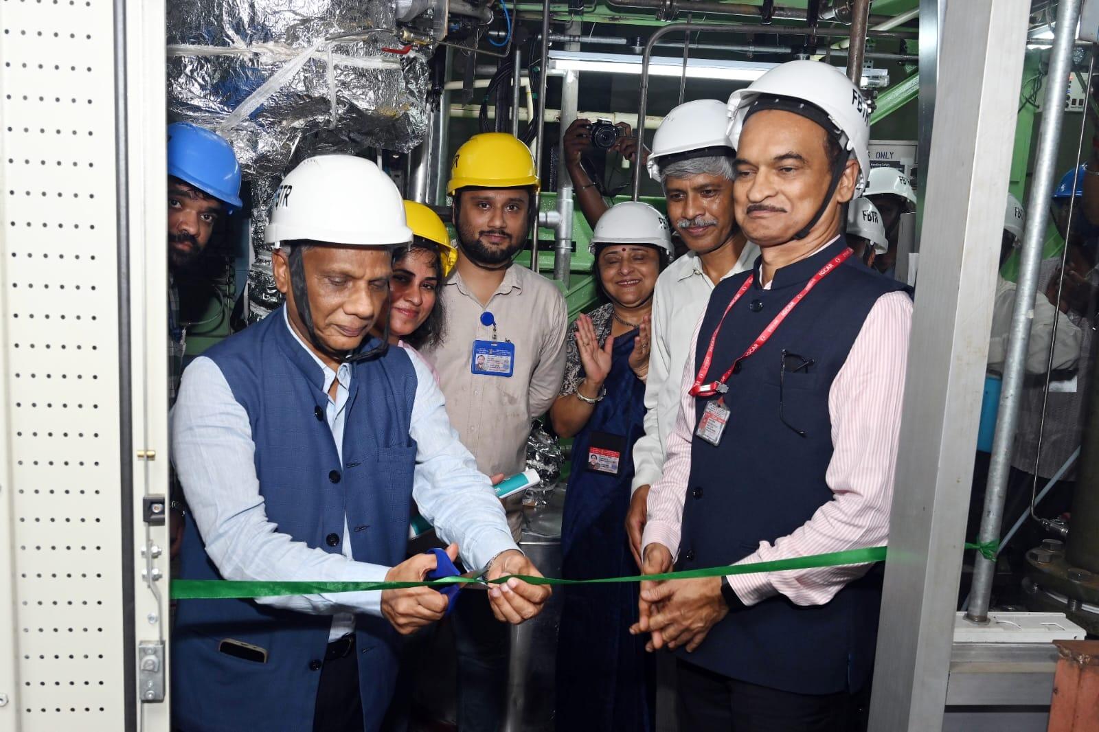 <p>Dr. Ajit Kumar Mohanty, Secretary, Department of Atomic Energy and Chairman, Atomic Energy Commission, inaugurates the world's first nuclear-assisted hydrogen production facility at IGCAR, Kalpakkam.</p>