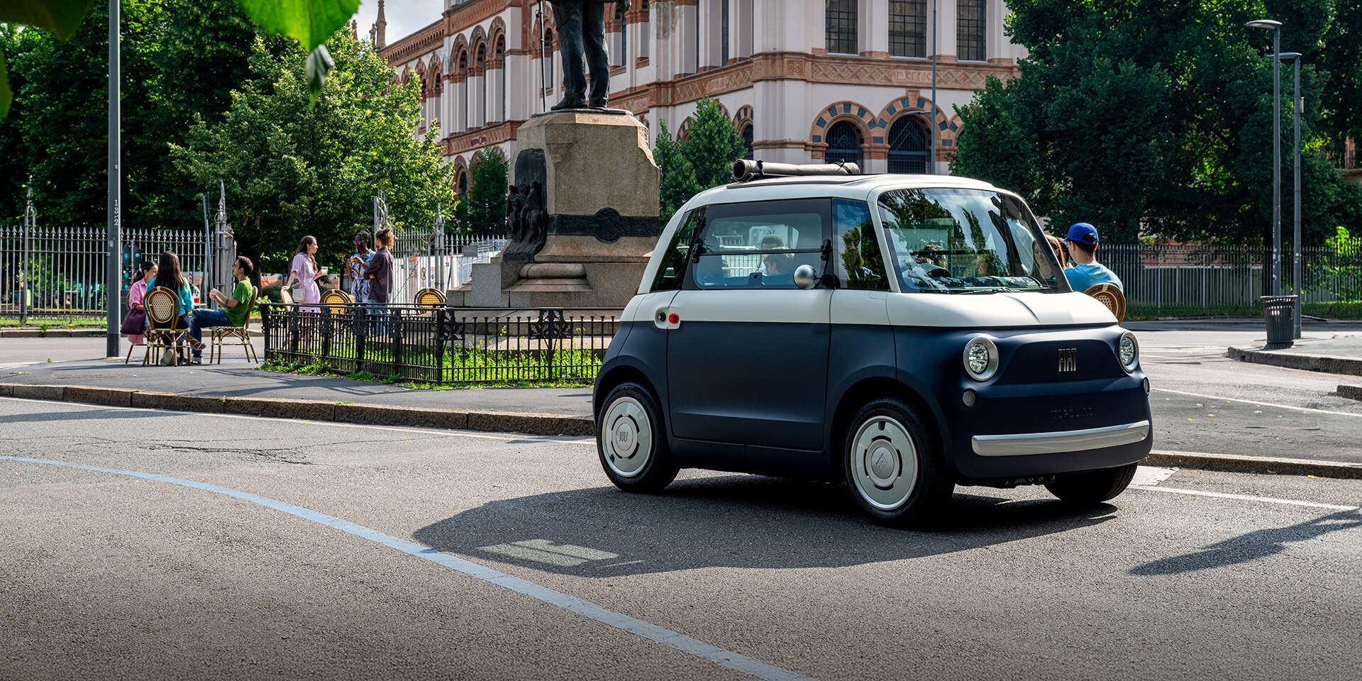 

<p>Fiat has introduced its electric Topolino compact car in the United States. </p>
<p>“/><figcaption class=