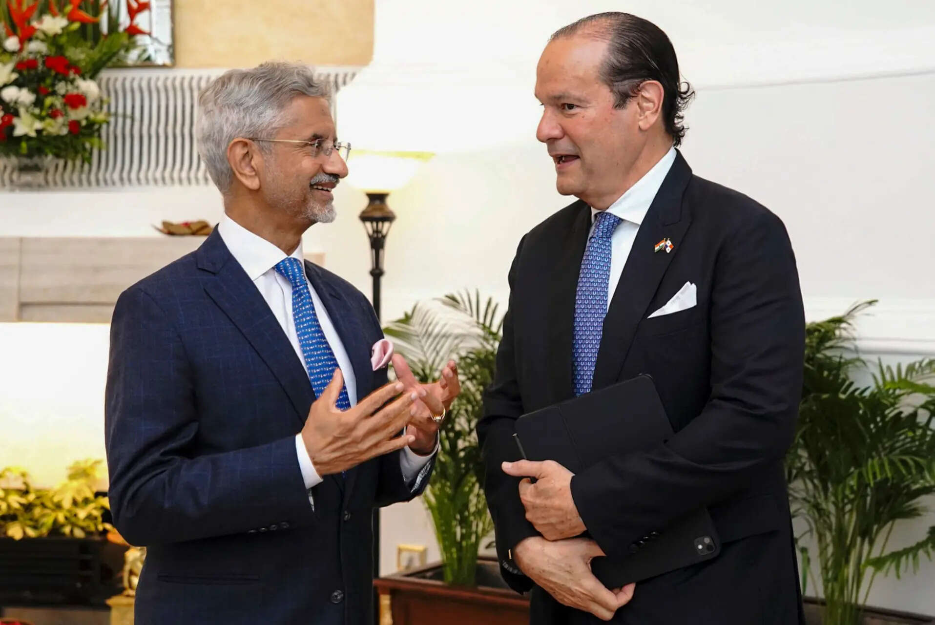 <p>Jaishankar-Javier meeting</p>