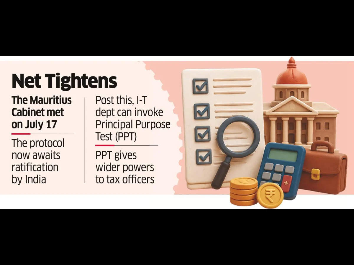 मॉरीशस कैबिनेट द्वारा अनुसमर्थित कर प्रोटोकॉल को टाला नहीं जा सकता, एक बार लागू होने पर विभाग को संधि के लाभों से इनकार करने की अधिक शक्ति मिल जाएगी