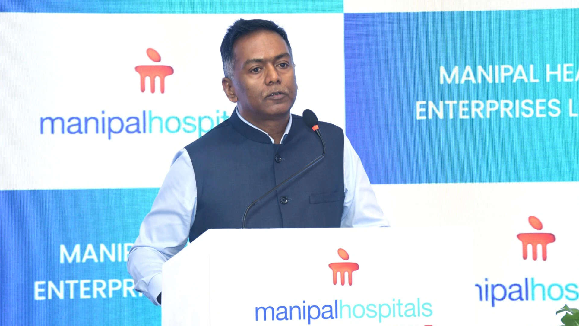 Dilip Jose, MD & CEO, Manipal Health Enterprises Limited at the launch of the Companys IPO in Mumbai.